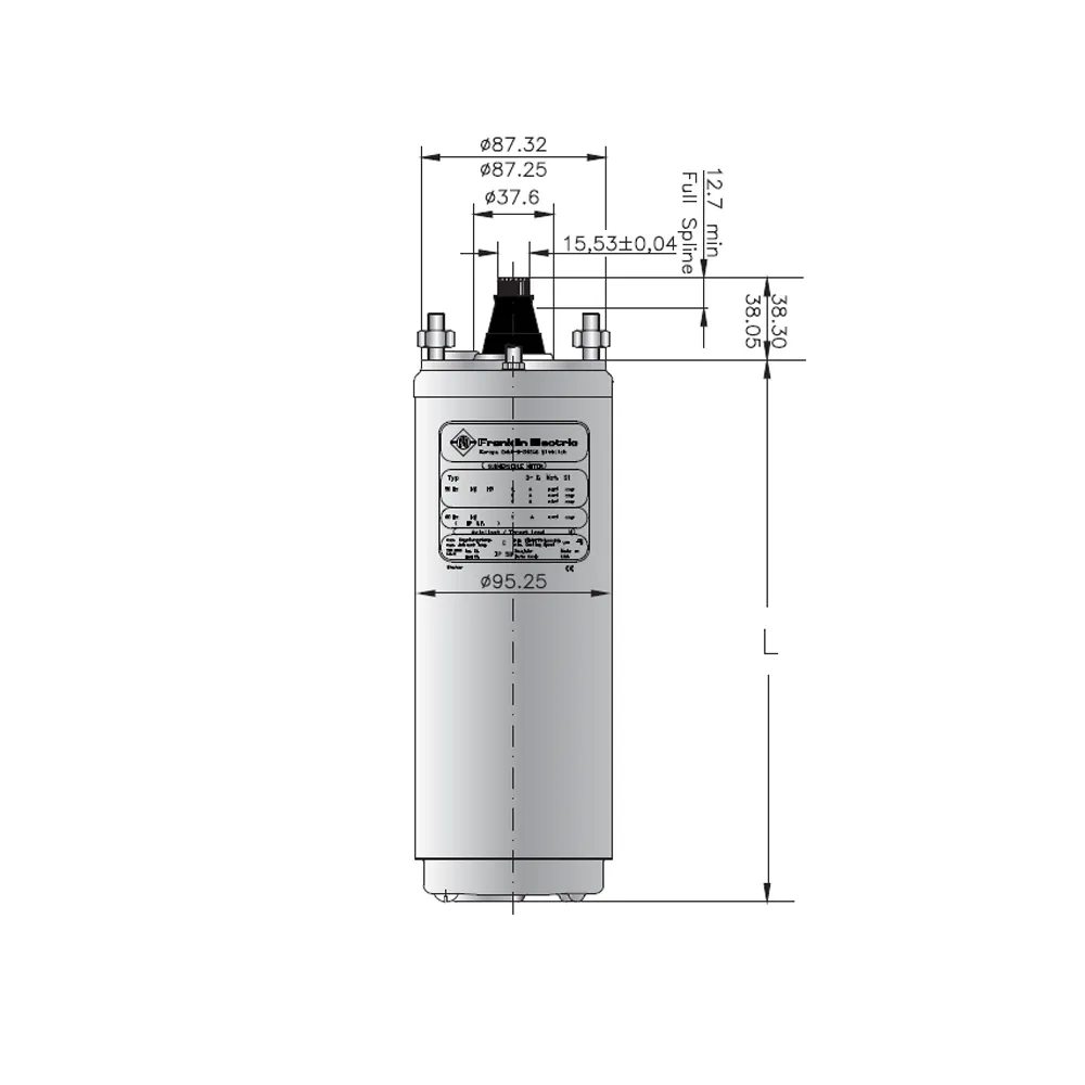 Электродвигатели Franklin (погружные) —  4&quot; PSC-1.1