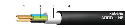 Кабель АППГнг-HF 5х25